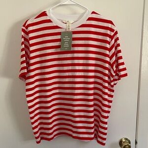 H&M Red and White Striped Tee